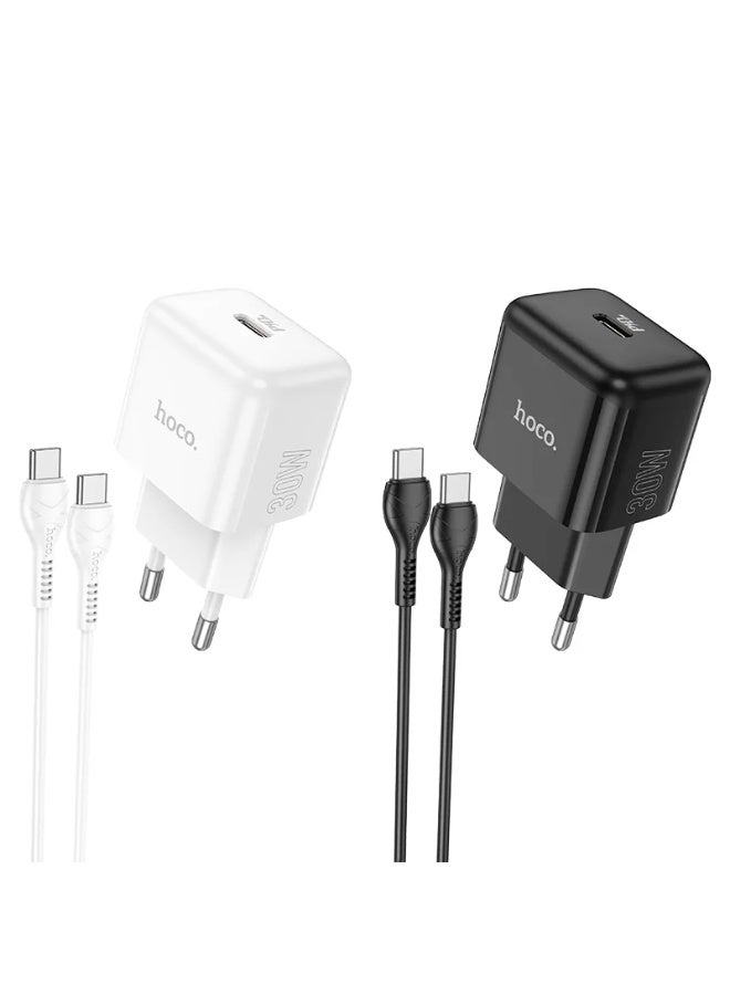 Hoco N32 Glory PD30W single port charger set (Type-C to Type-C)(EU) - Image 1